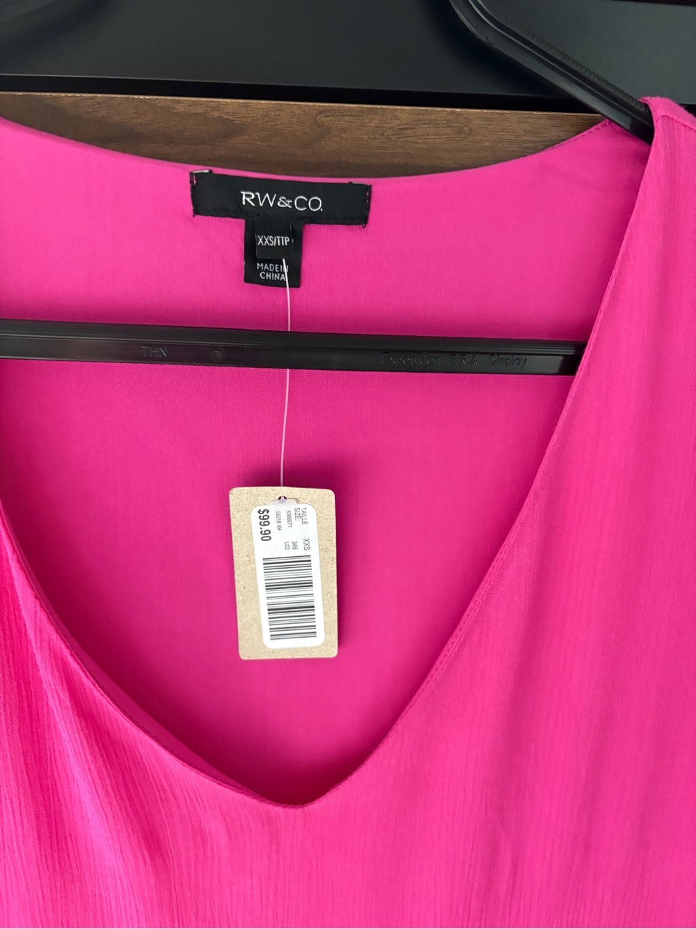 RW&CO. Hot Pink V-Neck Sleeveless Dress - Picture 3 of 6